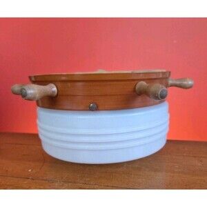 Vintage Glass Ships Wheel Ceiling Light Fixture Nautical  8.5"  2 Sockets